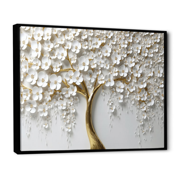 Routhier White Orchid Tree Garden Of Branches III On Canvas Print